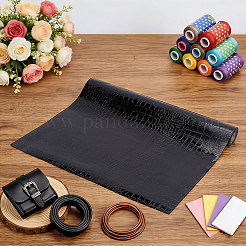 Tissu en cuir PU à motif crocodile&nbsp;DIY-BC0018-10C