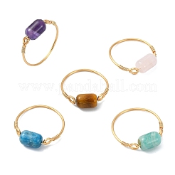 Fingerringe aus natürlichen Amethyst-&nbsp;RJEW-JR01043