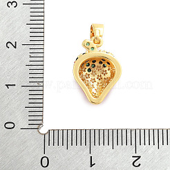 Латунные микро проложить кубического циркония подвески&nbsp;KK-H073-02G