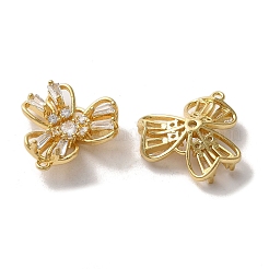 Латунные микропаве прозрачные подвески с фианитом&nbsp;KK-E098-04G