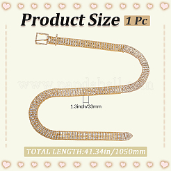 Сплав полный кристалл горный хрусталь 5-рядные цепные ремни AJEW-WH20019-49G