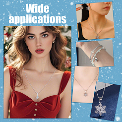 2 шт. 2 цвета латунь небесно-голубой кубический цирконий снежинка европейские подвески-шармы KK-PH0012-32