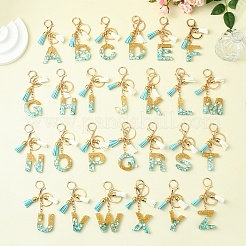 Подвесные брелки из прозрачной эпоксидной смолы KEYC-FS00022-23