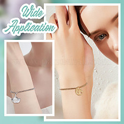 10 шт. 2 цвета регулируемые слайдер-браслеты из нержавеющей стали 304 изготовление&nbsp;STAS-BBC0001-85