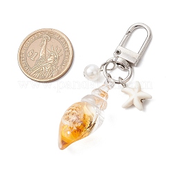 Светящиеся в темноте акриловые украшения в виде раковин HJEW-JM03290-02