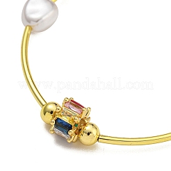 Стойки латунь цветные кубические цирконии звенья цепи ожерелья для женщин NJEW-C059-06G