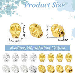 100 шт. 2-х цветные гальванизированные немагнитные синтетические гематитовые бусины G-AR0005-66