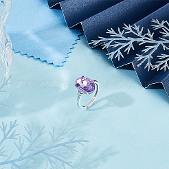Verstellbare 925 Sterling Silber Solitär Ring Fassungen&nbsp;STER-HY0001-24