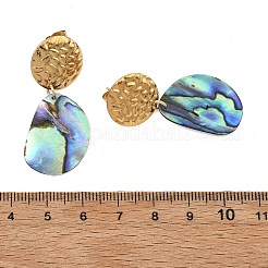 Ohrstecker mit Anhänger aus natürlicher Paua-Muschel&nbsp;EJEW-JE07136