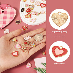 30шт 15 стиля подвески из сплава с эмалью&nbsp;ENAM-TA0001-98