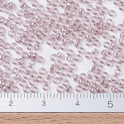 MIYUKIラウンドロカイユビーズ  日本製シードビーズ  11/0  （rr168)透明スモーキーアメジスト光沢  2x1.3mm  穴：0.8mm  約50000個/ポンド&nbsp;SEED-G007-RR0168