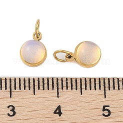 Ионное покрытие (ip) опаловые полукруглые подвески с соединительным кольцом&nbsp;STAS-A097-05G-04