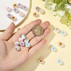 25шт 5 цвета непрозрачные акриловые бусины&nbsp;FIND-YW0009-25