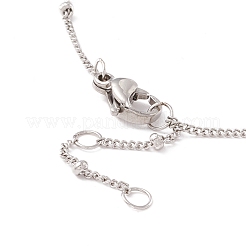 Цветное кольцо с кубическим цирконием и браслетом-солнцем с цепочкой-спутником из нержавеющей стали 304 для женщин BJEW-F428-02P