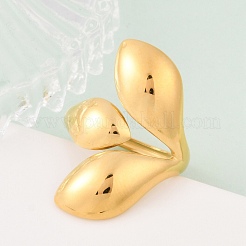 Anelli polsini aperti in acciaio inossidabile 304 a goccia&nbsp;RJEW-R018-01G-03
