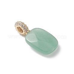 3 шт. 3 варианта ограненных подвесок из натурального зеленого авантюрина&nbsp;PALLOY-JF04934