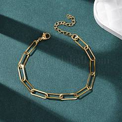 Браслеты-цепочки из нержавеющей стали 304 для женщин&nbsp;BJEW-G775-01G