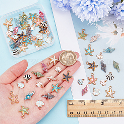 60шт 15 стиля подвески из сплава с эмалью&nbsp;ENAM-ME0001-20