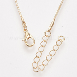 Collar de cadena de serpiente cuadrado de latón&nbsp;MAK-T006-10A-KC