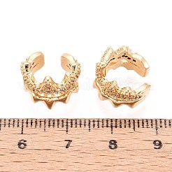 Латунные серьги-манжеты из прозрачного кубического циркония&nbsp;EJEW-T047-63G