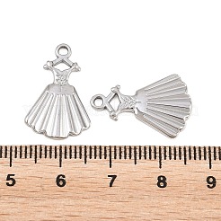 304ステンレスペンダント  ドレスのチャーム  ステンレス鋼色  20.5x13.5x1.5mm  穴：1.6mm&nbsp;STAS-L317-45P