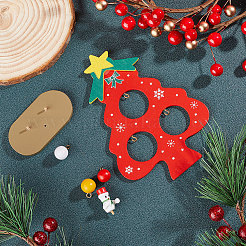 2 set di 2 decorazioni natalizie in legno colorate per bambini&nbsp;DJEW-GF0001-62