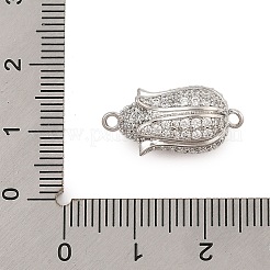 Магнитные застежки из латуни с микропейвом и прозрачным кубическим цирконием KK-L223-023P