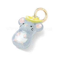 Pendentifs d'émail en laiton &nbsp;KK-CBAE20A-01I-G