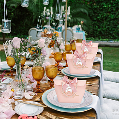 Подарочные коробки для конфет с золотым тиснением&nbsp;CON-WH0110-38A