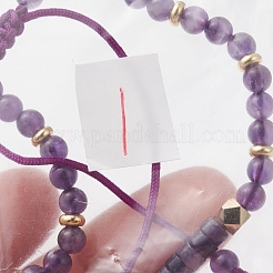 6шт 6 стиля браслетов из плетеных бусин из натуральных драгоценных камней&nbsp;BJEW-JB11241