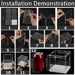Витрины для пластиковых минифигурок с белыми основаниями&nbsp;ODIS-WH0043-151B