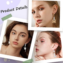 24 шт. 6-х стилевые латунные клипсы-серьги&nbsp;DIY-SC0021-30