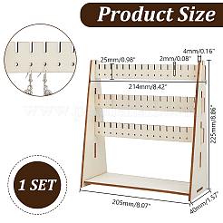 Деревянный дисплей серьги стенды&nbsp;EDIS-WH0016-072