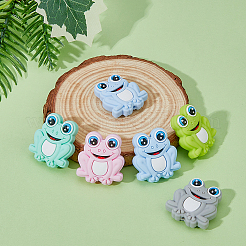 10 шт. 5 цвета пищевые экологически чистые силиконовые бусины SIL-HY0001-25