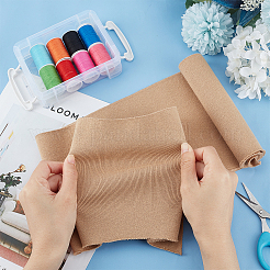 Хлопковая эластичная вязаная ткань в рубчик DIY-WH0002-69D