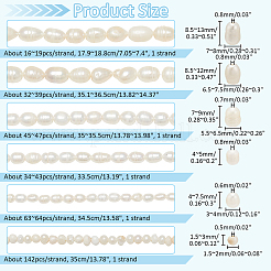 6 нити 6 стилей натуральных культивированных пресноводных жемчужных бусин PEAR-NB0002-36