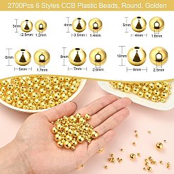 2700шт 6 стиля пластиковые бусины ccb&nbsp;KY-CJ0001-57