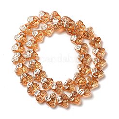 Прозрачные стеклянные бусины гальваническим пряди EGLA-F158-PL01