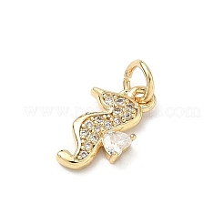 Pendentifs en laiton zircon cubique transparent&nbsp;KK-H255-12G-01