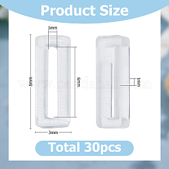100 шт. прозрачное силиконовое кольцо FIND-HS0001-19