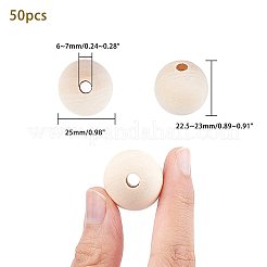 Незаконченные деревянные бусы WOOD-PH0008-69-LF