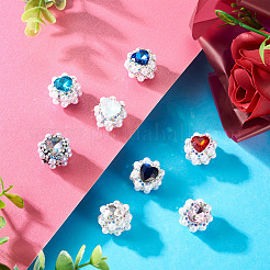 8 шт. 8-х цветные бусины из стразов и глины FIND-TA0006-52