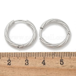 Серьги-кольца из нержавеющей стали 304 для женщин&nbsp;LS-EJEW-A130-02C-P