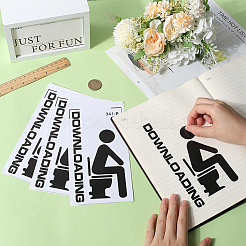 Пластиковые наклейки на стену туалета&nbsp;AJEW-WH20023-04