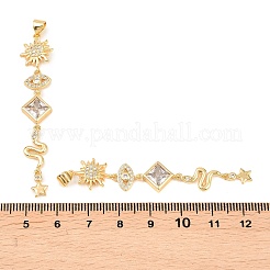 Латунные подвески с фианитами&nbsp;KK-C166-06G