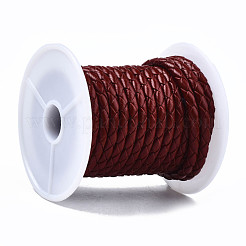 Vachette cordon tressé en cuir&nbsp;NWIR-N005-01A-4mm