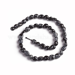 Granos de obsidiana de copos de nieve naturales hebras&nbsp;G-D0002-D60