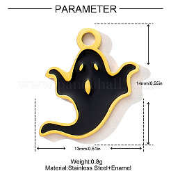 Подвески из нержавеющей стали 304 с эмалью STAS-OY001-81G