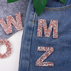 Нашивки со стразами в виде алфавита&nbsp;FW-TAC0001-01C