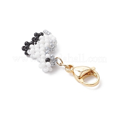 Подвески ручной работы из стеклянных бусин в форме пони&nbsp;HJEW-MZ00365